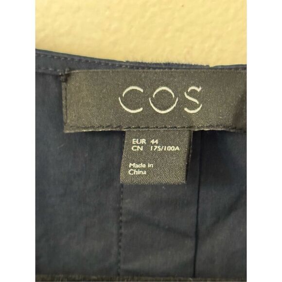 COS Navy Blue Asymmetric Dress With Drawstrings 44/M - Picture 5 of 7
